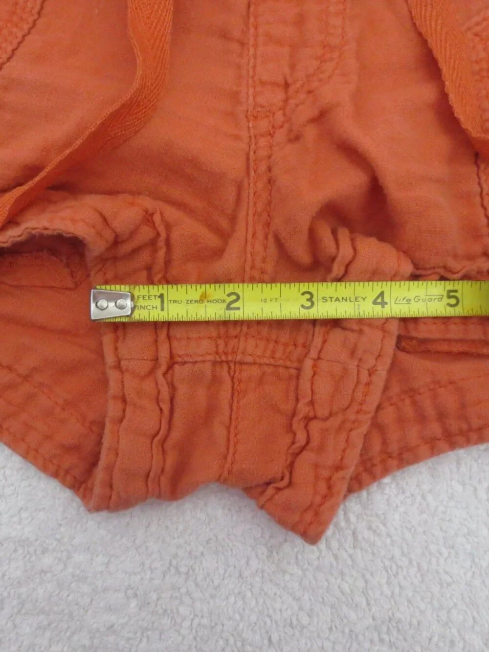 Mossimo Shorts Orange Baggy Tie Waist Casual Soft Comfy Cotton Shorties Size S